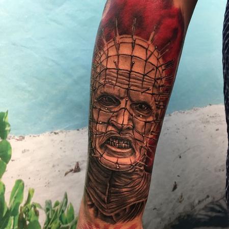 Tattoos - Pinhead Tattoo Horror Portrait - 128245